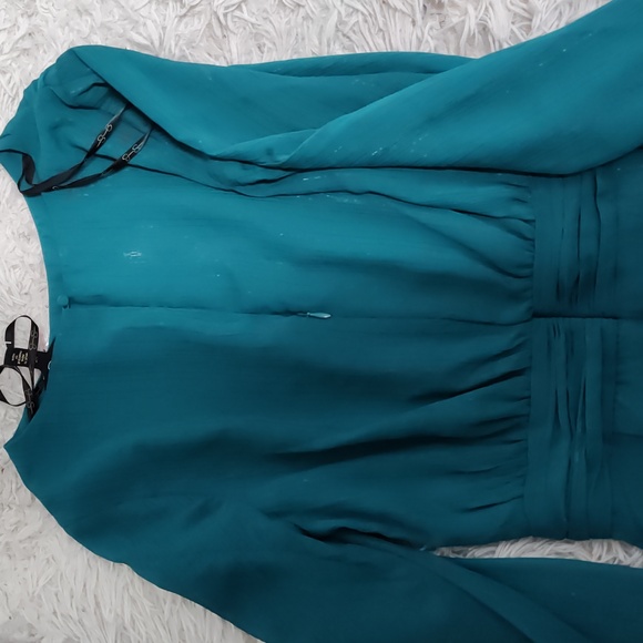 Jessica Simpson Womens Amella Slit-Sleeve Dress . Ocean Depths XS - Picture 9 of 12